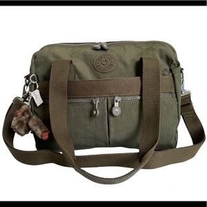 Kipling Klara Crossbody Handbag Jaded Green Tonal NWT
